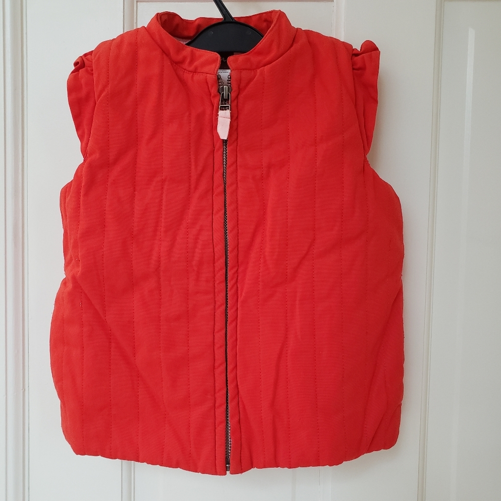 Tea Collection Quilted Canvas Girls Vest sz 7